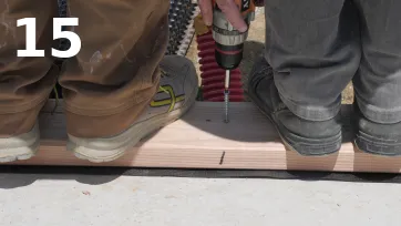 Mise en pression des boudins en EPDM