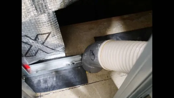 Pose du siphon accordéon