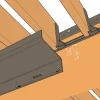 Chéneau Aluminium - Couleur : gris beige - longueur : 2m - Réf. SND-CH-7006-2