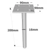 Pieds de poteau à sceller simple platine - Réf. PPSP90_20