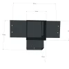 Dimensions du connecteur SUNDIY pente 20° Anthracite RAL 7016 - 120mm à 4 directions - Forme T3