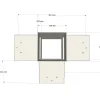 Dimensions du connecteur SUNDIY pente 20° Blanc RAL 9010 - 120mm à 5 directions - Forme +