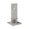 Pied de poteau en âme avec platine - Inox A2 - Réf. PPSDT230IX