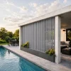 Lame XL aluminium 29mm, longueur 2m35, RAL9006 structuré GRIS ALUMINIUM - Réf. SND-L-A-27-235-9006