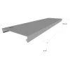 Couvertine d'acrotère plate - Gamme 400 - Aluminium 10/10 - Longueur 3000mm - Réf. CP10-400-3000
