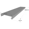 Couvertine d'acrotère plate - Gamme 200 - Aluminium 10/10 - Longueur 3000mm - Réf. CP10-200-3000