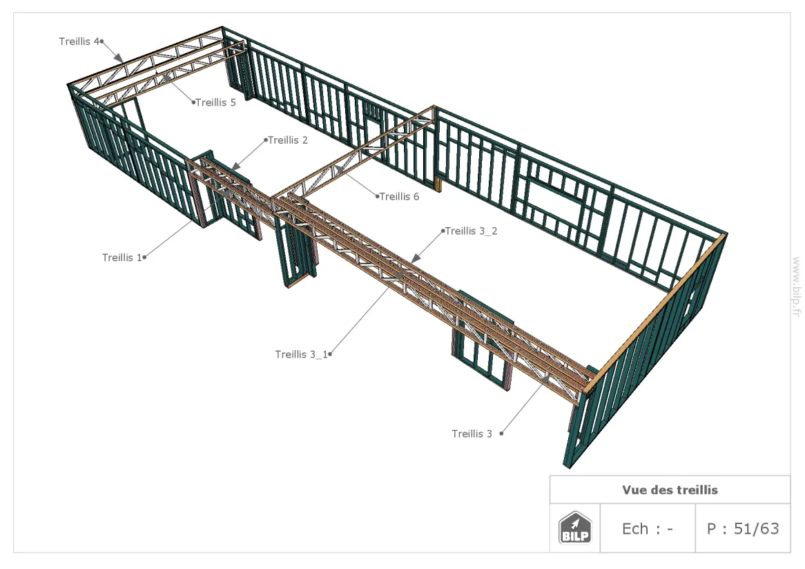 Repérage des treillis sur le projet