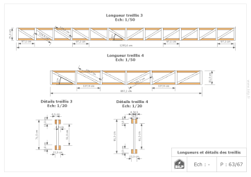 Extrait des plans de l’ossature de la Maison BILP (plan du Treills 3)