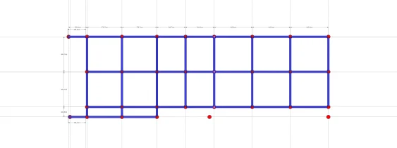 Plan 2D de la structure longrines