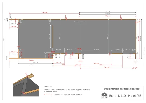 Le plan d’implantation des lisses basses 